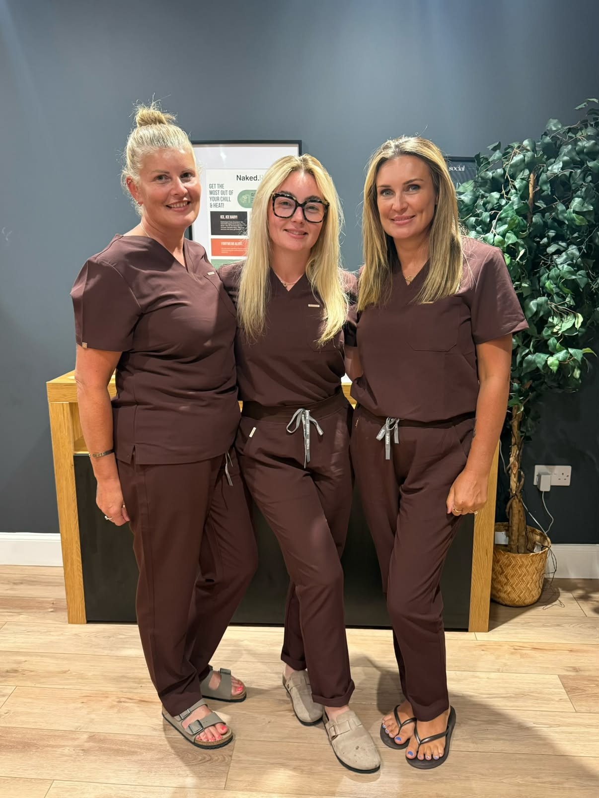 The Rollo House team of qualified therapists at reception in Longniddry